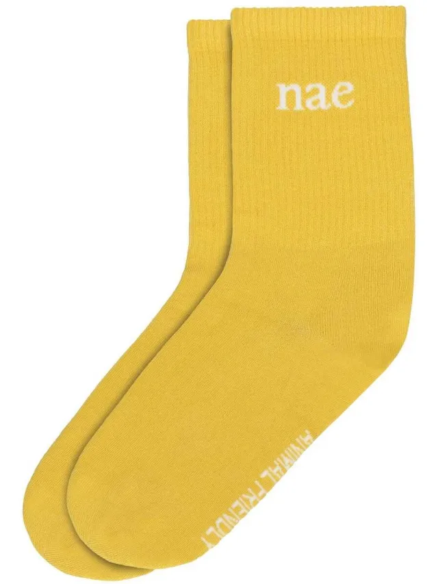 Nae Vegan Shoes Panty’s/Kousen Nae Vegan Shoes Animal Friendly Sock Geel