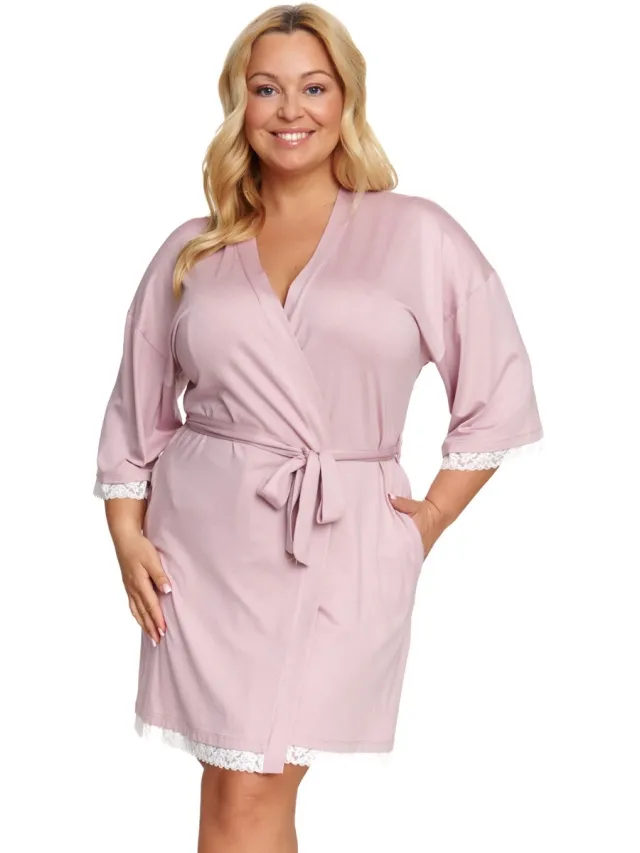 Doctor Nap Badjas Viscose Papaya SWW.7155 42 / Roze