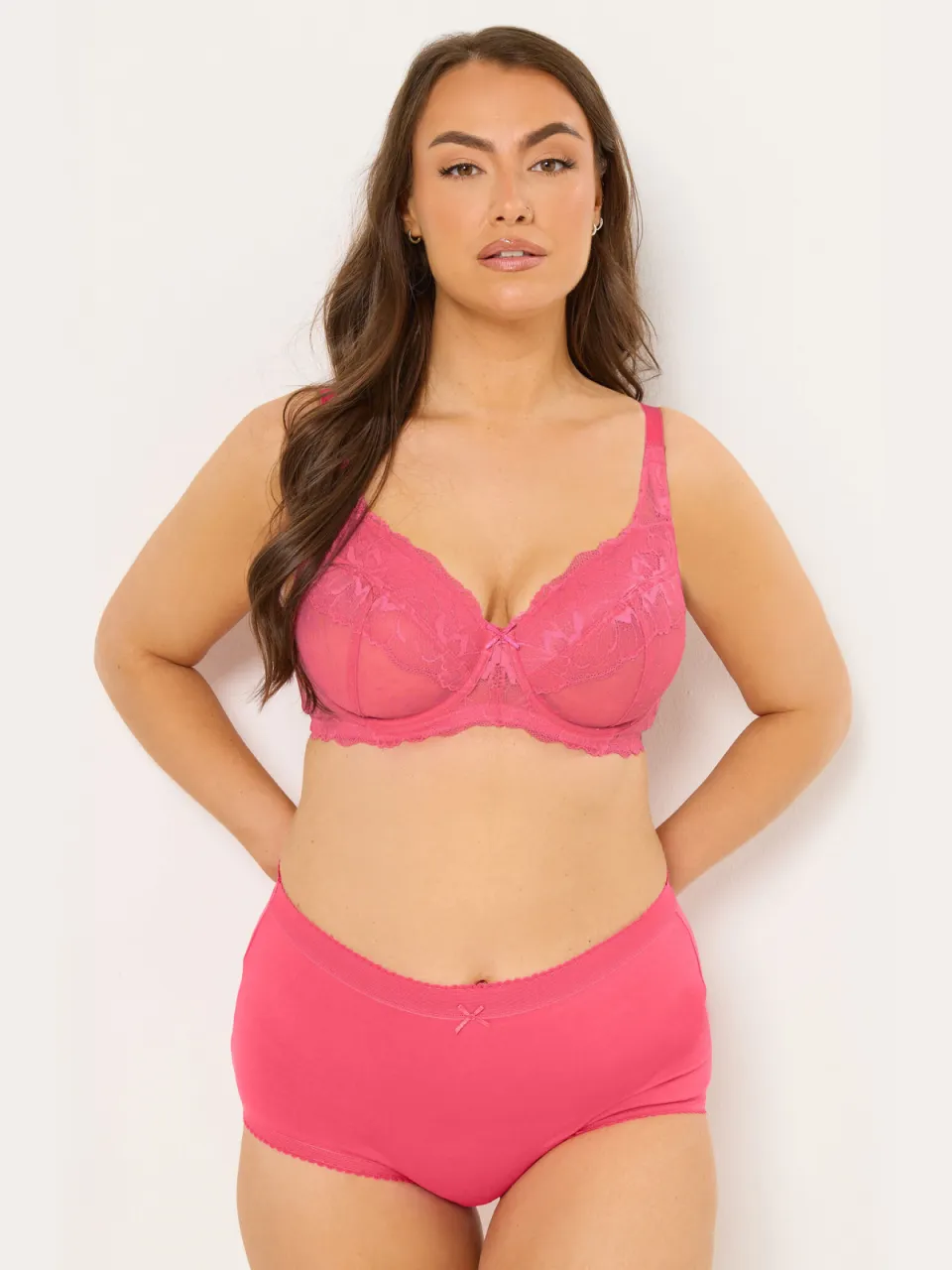Yours 2Pack Roze En Zwarte Beugelbeha’S Met Stippen, Zonder Vulling, foto 3