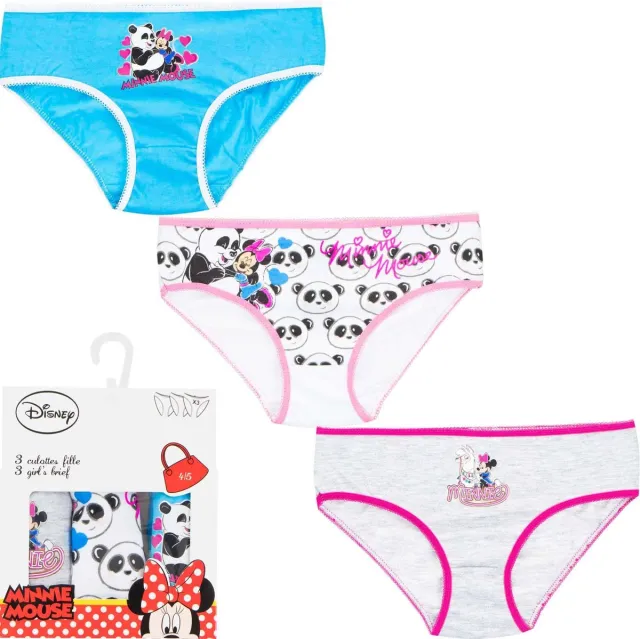 Disney Minnie Mouse – 3 x onderbroek - 6/8 jaar Grijs