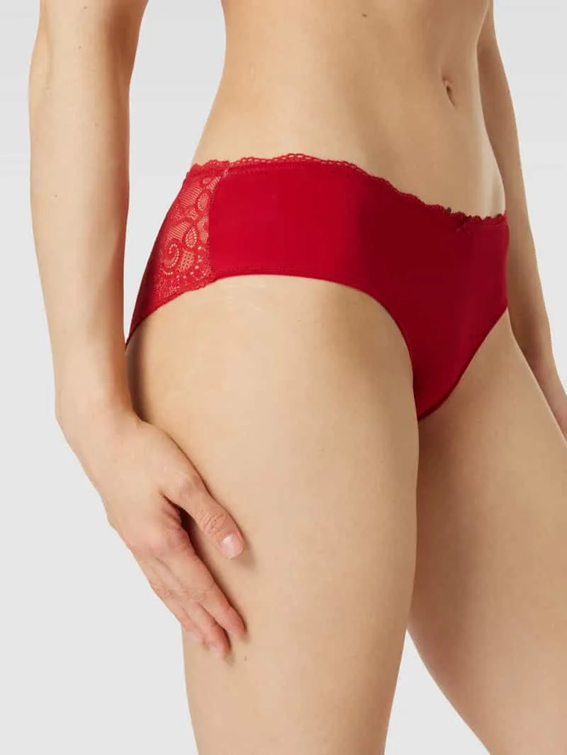 Mey Heupslip met kanten inzet rood, foto 4