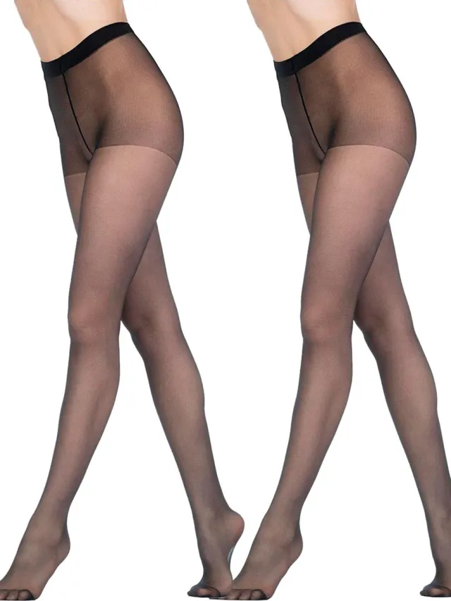 Giulia Like klassieke 40den panty comfortabel broekje - (multipack) - 3 kleuren zwart