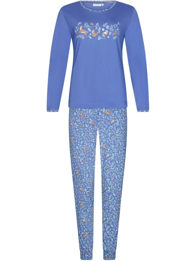 Rebelle Forest Animal - Pyjama - Bio Katoen - Blauw