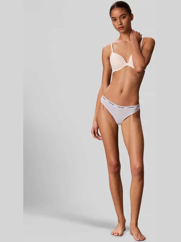 Calvin Klein String van katoenmix model 'THONG 3PK' Lichtblauw