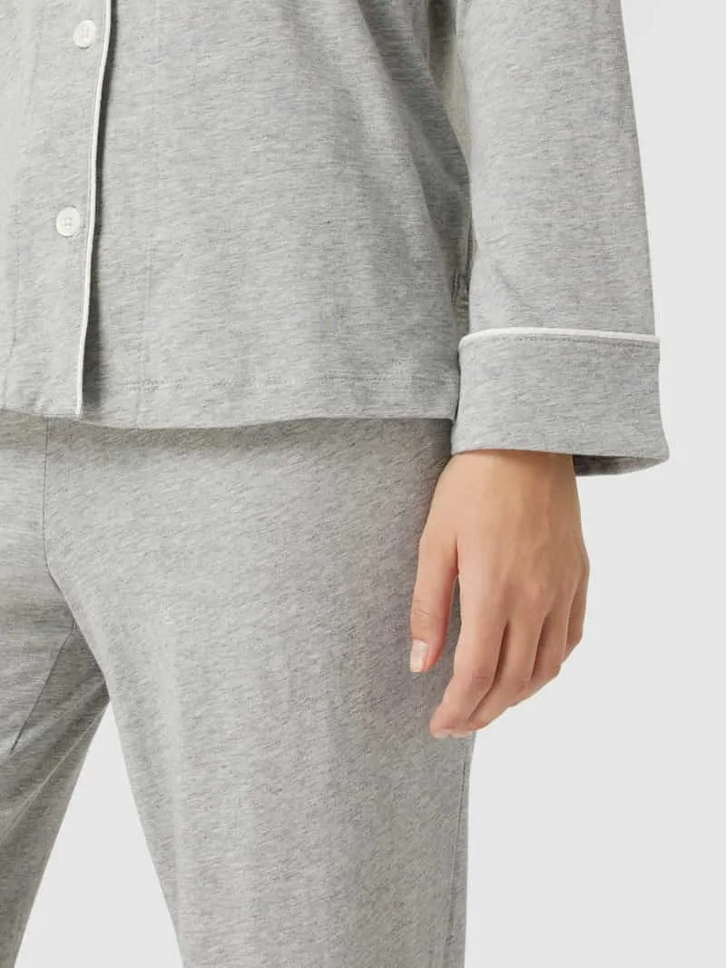 Lauren Ralph Lauren Pyjama van katoen-modalmix middengrijs, foto 5