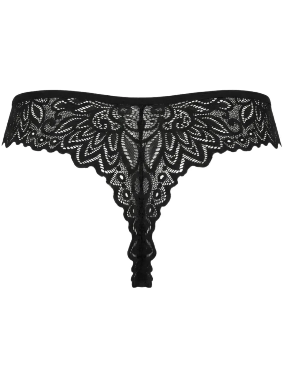 Moodies Undies licht absorberende kanten menstruatiestring zwart, foto 3