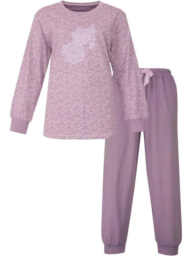 Tenderness Dames Pyjama - Lange Mouwen - Lila