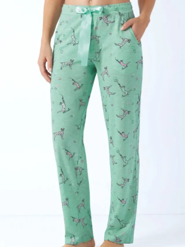 Hajo Premium dames lounge broek jade Hajo - Groen - Maat - 52/54
