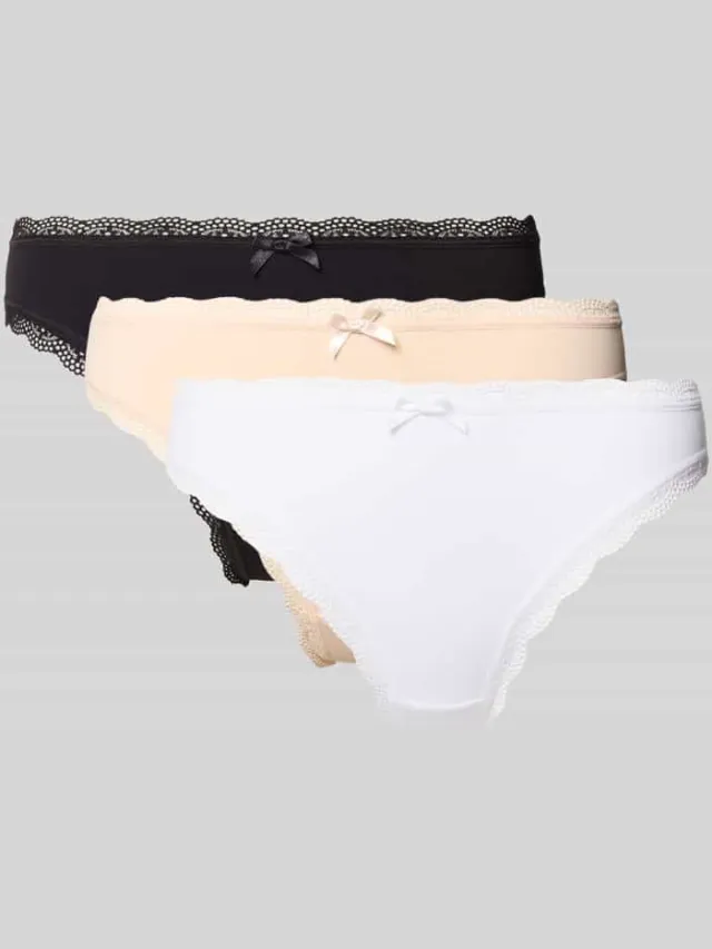 Dorina string van katoenmix in set van 3 model 'ESSENTIAL' beige, foto 2