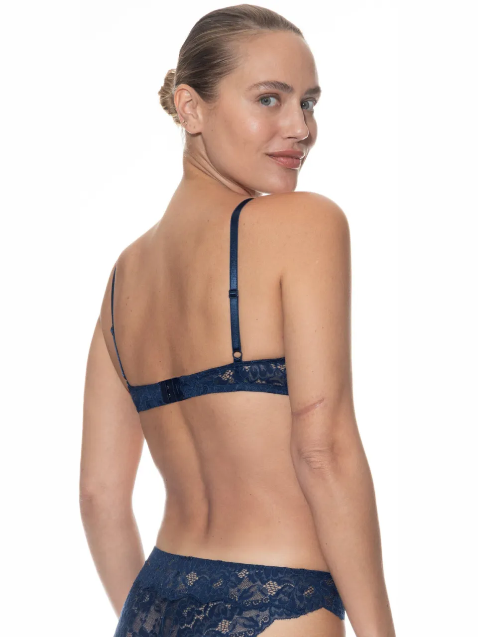 Mey Triangelbeha Serie Cotton Lace Deep Shadow blauw, foto 3