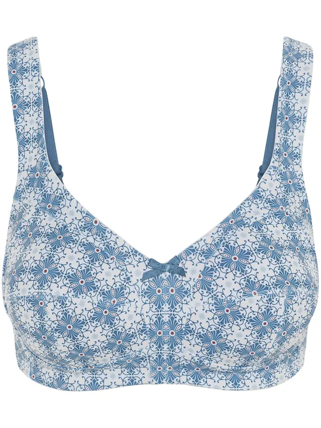Susa BH zonder beugel Print blauw en wit