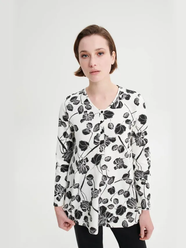 Vamp! Katoenen Pyjama Dames Volwassenen | Lange Mouw Lange Broek | Grote Maten | Zwart 19151 6XL Wit
