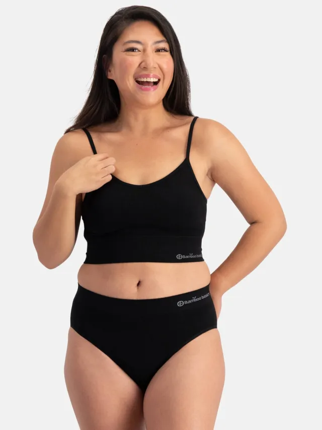 Bamboo Basics Fenna naadloze bh top zwart