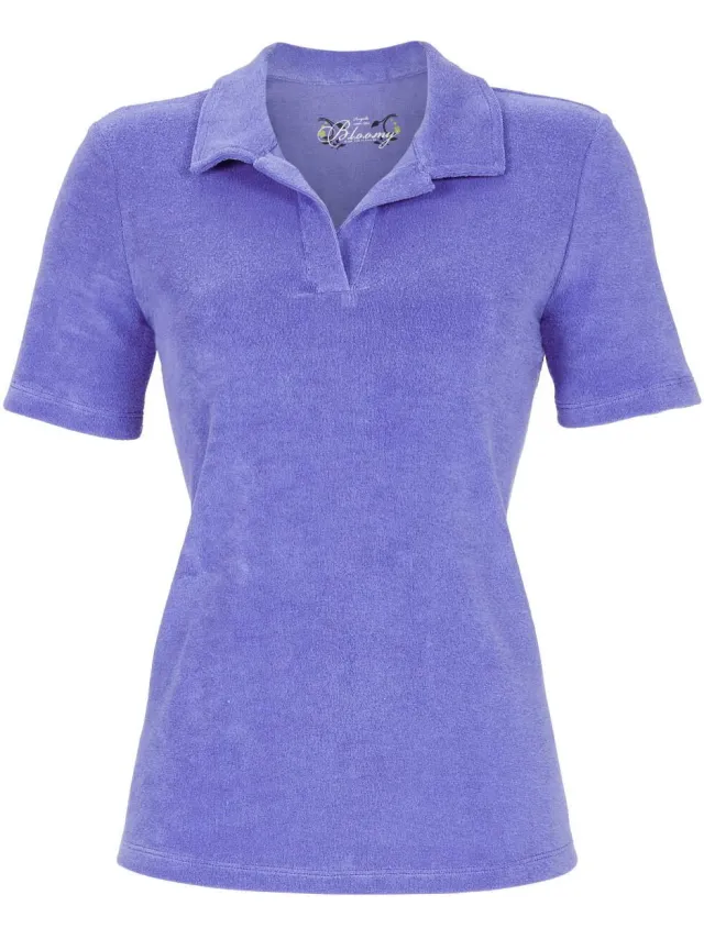 Ringella Badstoffen pyjamashirt donkerblauw - Blauw - Maat - 46