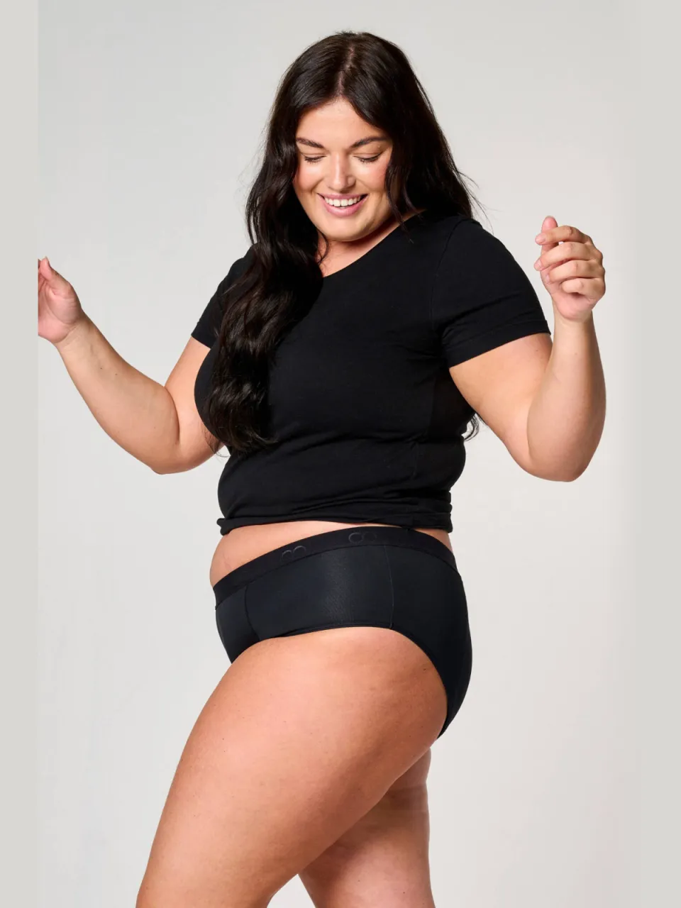 Moodies Undies sterk absorberende hipster menstruatieslip zwart, foto 7