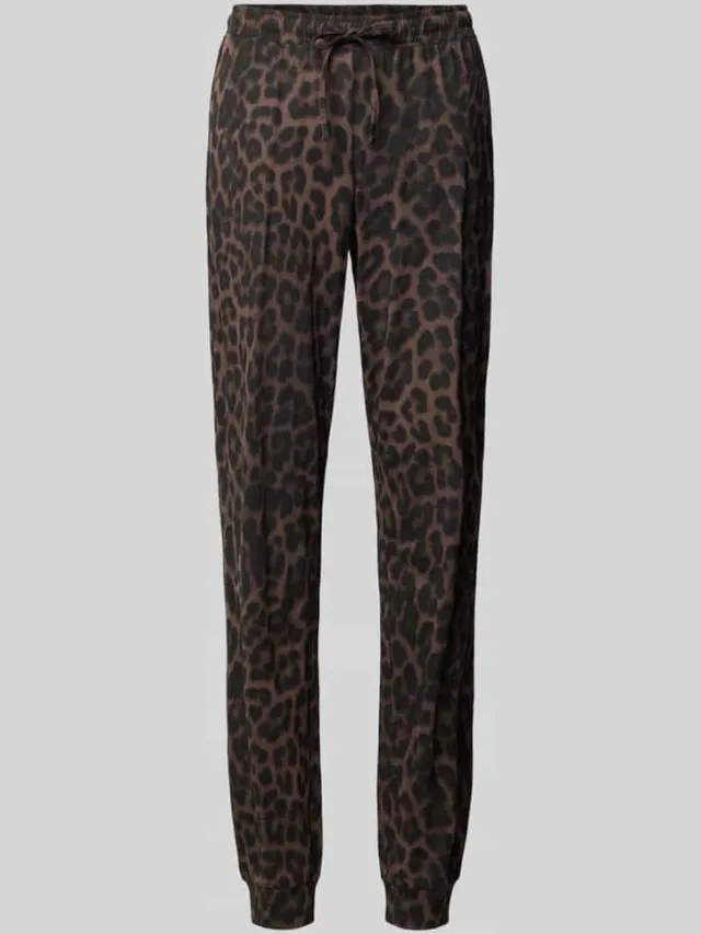 Jake*s Casual Regular fit pyjamabroek van puur katoen Donkerbruin