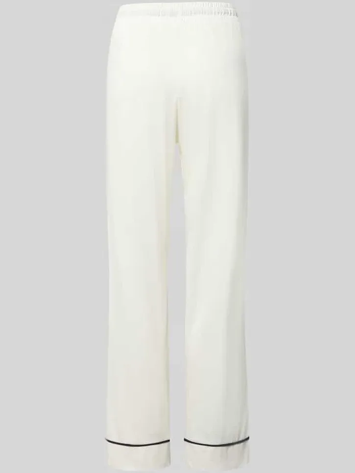 Christian Berg Woman Pyjamabroek van mix van katoen en modal met elastische band offwhite, foto 2