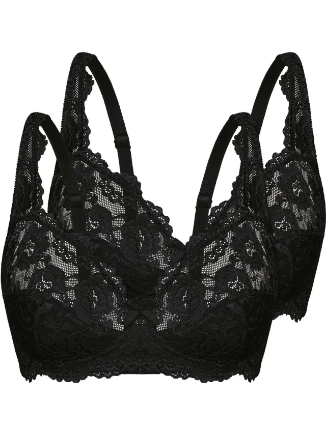 Sassa 2-pack Soft-bh Classic Lace zwart