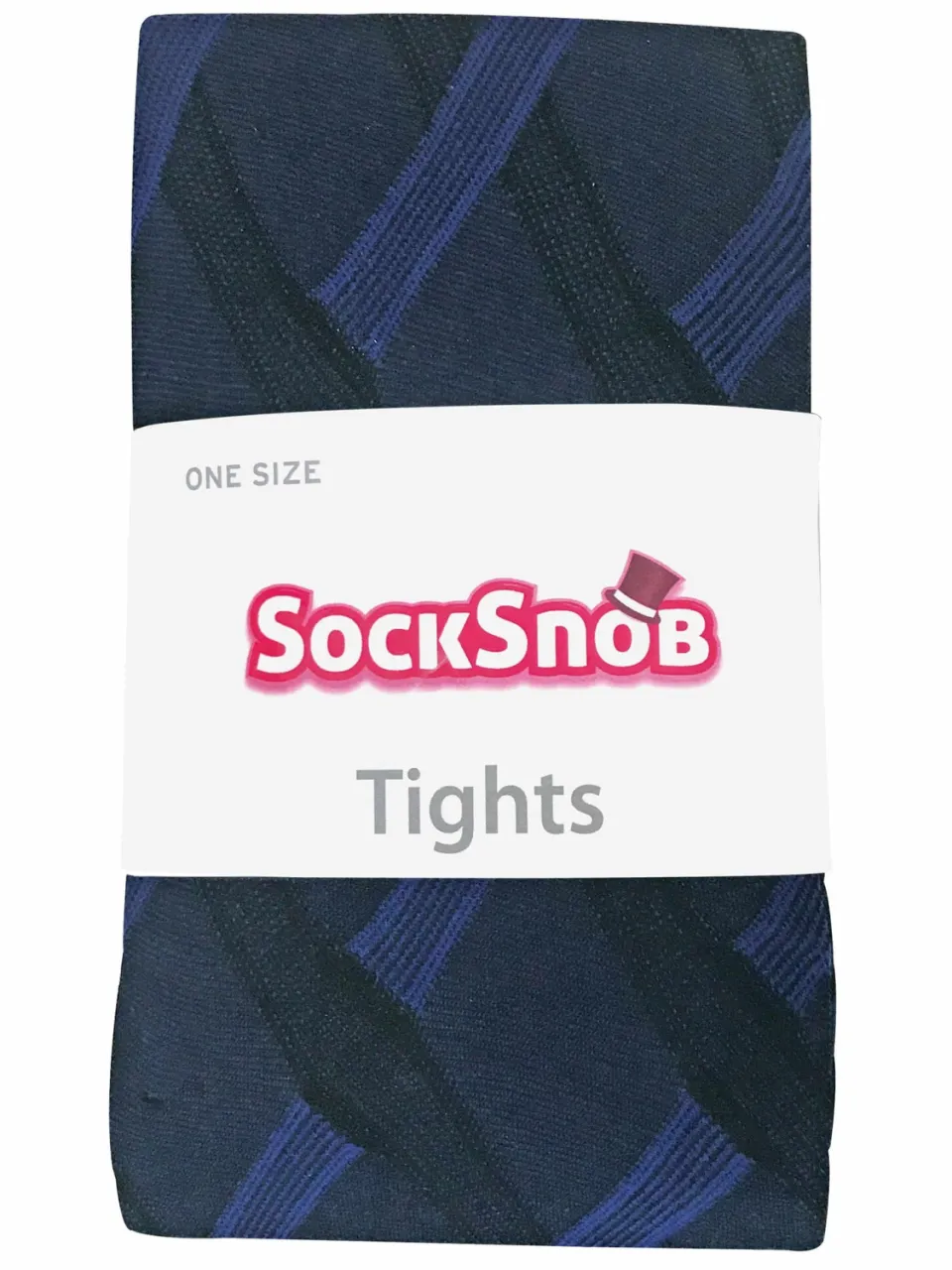 Sock Snob Dames80 denier ondoorzichtig patroon panty's - Kabelblauw blauw, foto 2