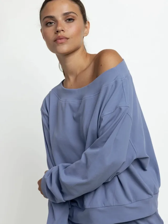 Admas 'Yoga Girl' Dames Pyjama Boothals Lange Mouw - Blauw