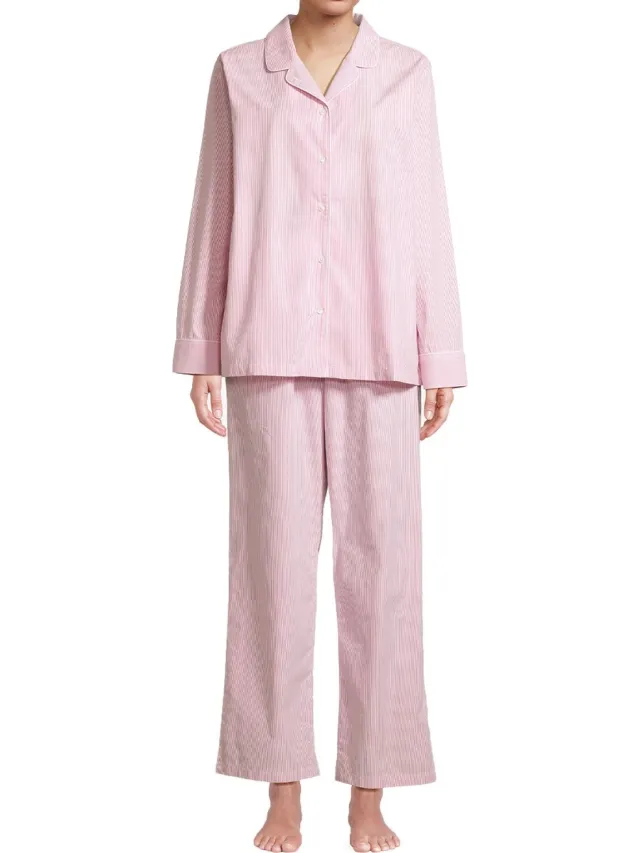 Seidensticker Dames pyjama Web smoked thistle