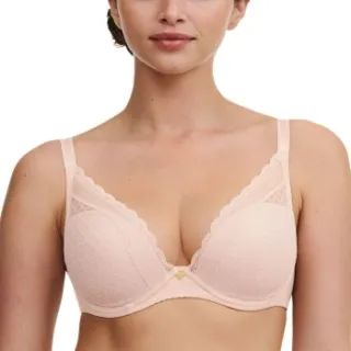 Chantelle EasyFeel Norah Chic plunge T-shirt bh roze Zwart,Roze