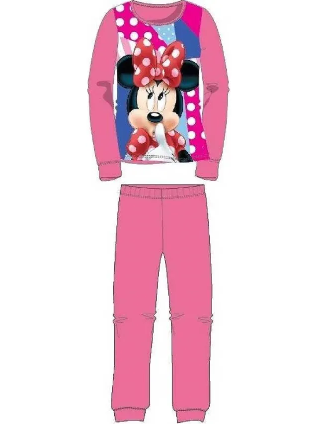 Disney Minnie Mouse - Pyjama - Donkerroze - Meisjespyjama