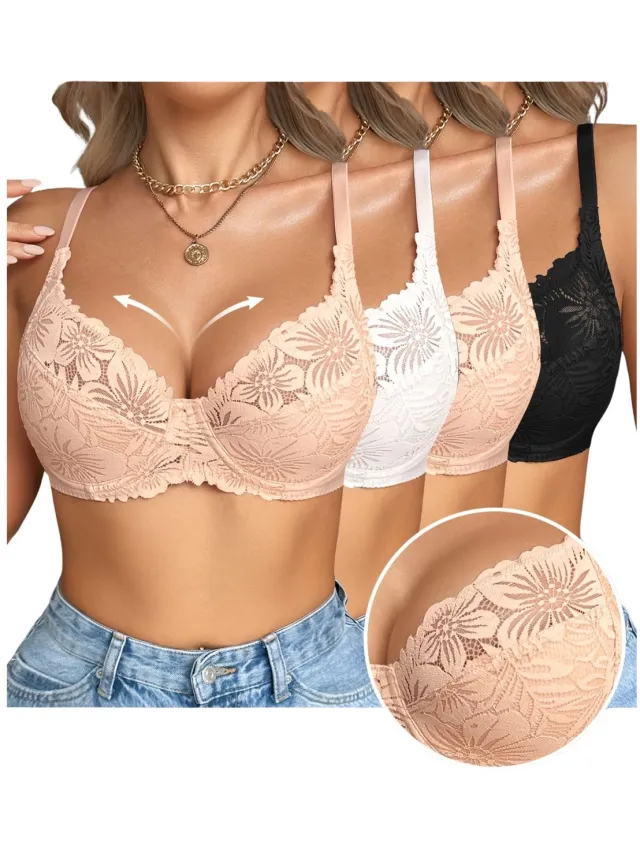 Currero BH Zonder Beugel - Strapless - Zonder Bandjes - Met Voorsluiting - Push-up Bh's - Comfort Beha - Comfortabel - Grote Sluiting - Veelkleurig - Cupmaat