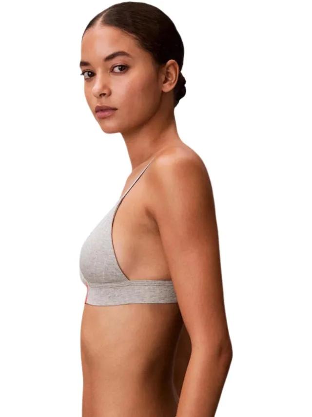 Calvin Klein Lightly Lined Triangle bralette grijs