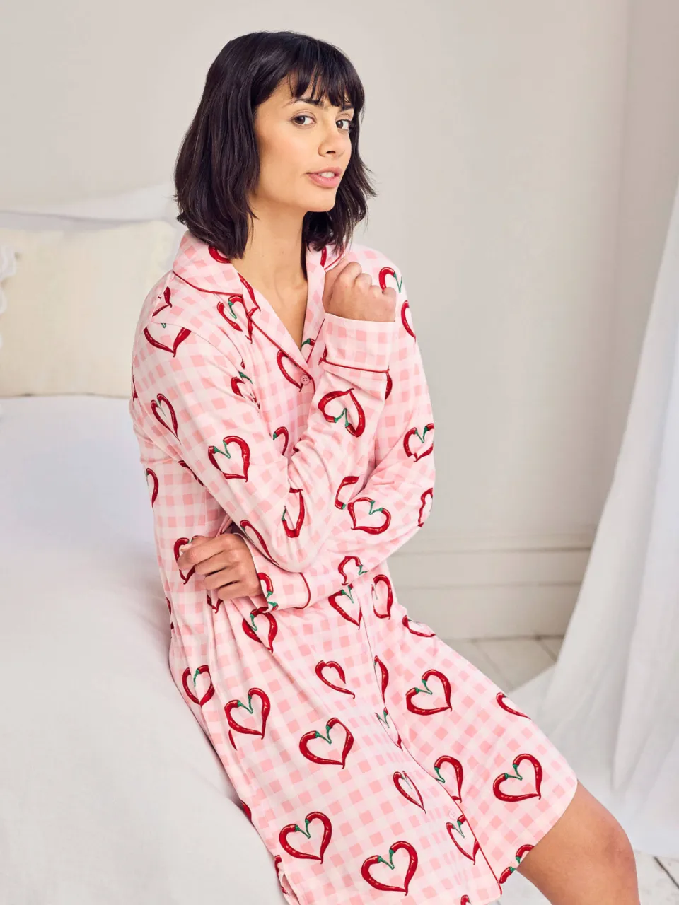 Chelsea Peers nachthemd roze rood, foto 3