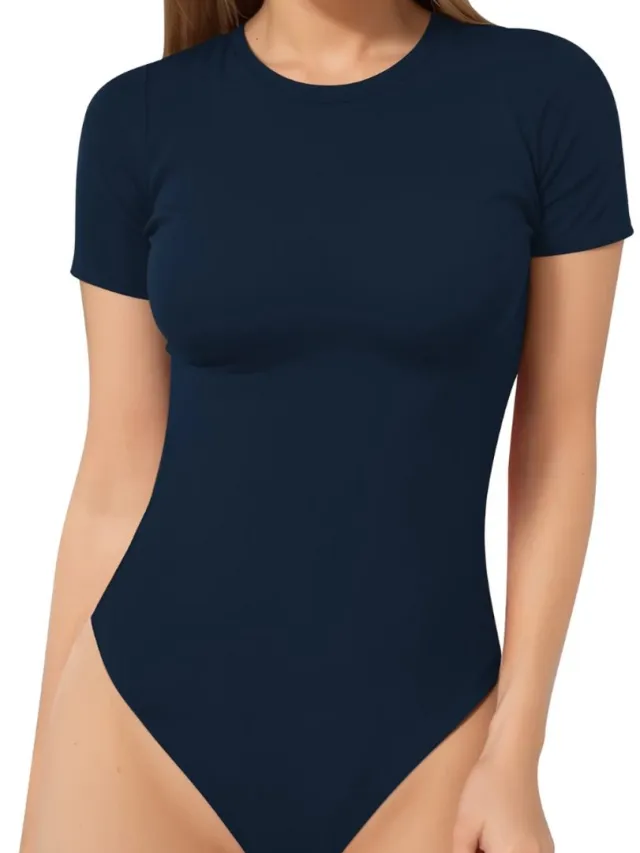 100 Bodysuit Dames - Jumpsuit - Corrigerend Ondergoed - Body plunge - Lingerie - Setje Vrouwen - Marineblauw