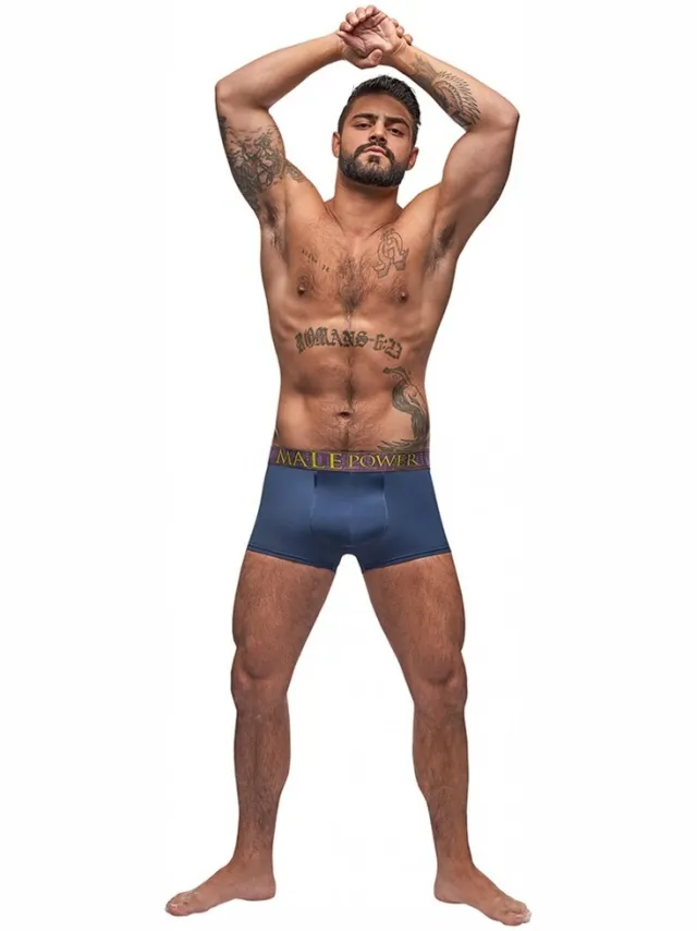 Male Power Enhancer Kort - L - Antiek Blauw