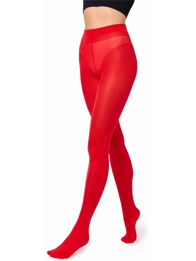 Merry Style Dames Panty - 70 DEN - Medium gloss - Polyamide - SS-Caldo-70 - Rood