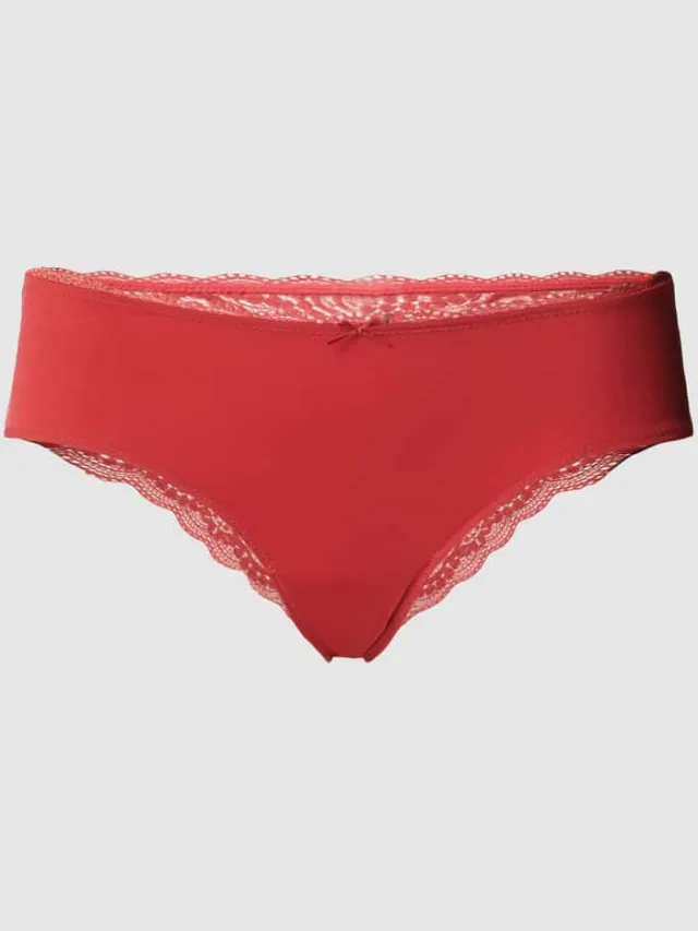 Mey Heupslip met kanten inzet rood, foto 2