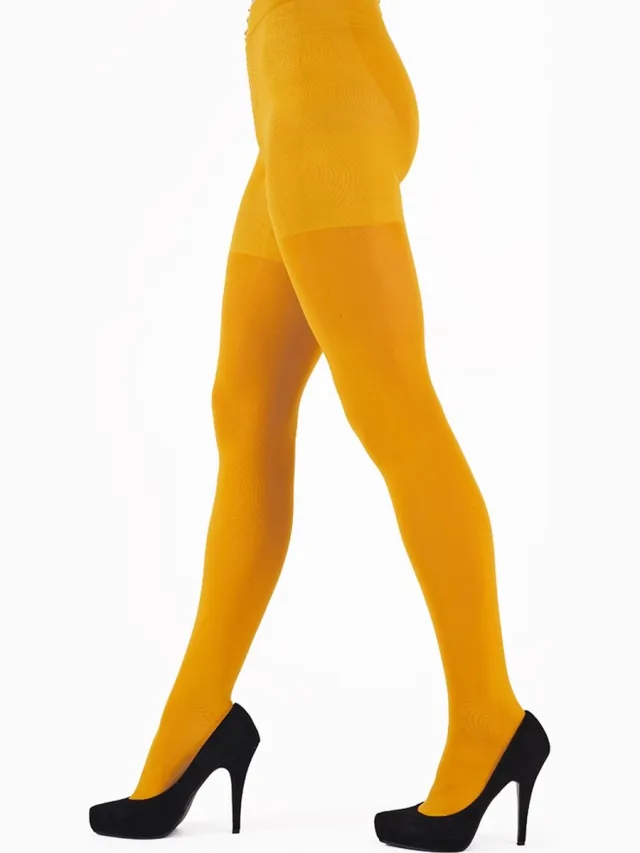 Pretty Polly Coloured Opaque Panty - ML - Yellow Moon