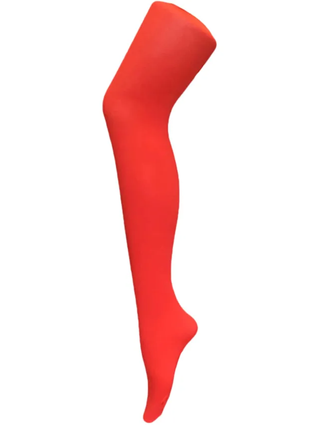 Sock Snob Dames 80 denier ondoorzichtige effen gekleurde panty's - Vuur Rood