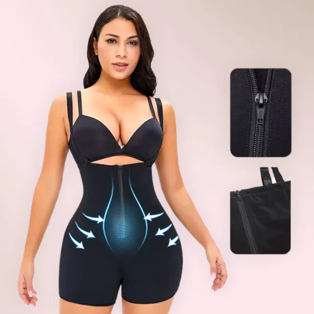 Wow Peach High Waist Tummy Control Butt lift String - Body Shaper - Waist Support - Corrigerend Ondergoed - Afslank - High Waist - Buttlift - Zwart - X-Large