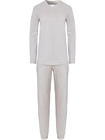 By Louise Dames pyjama set lang Grijs