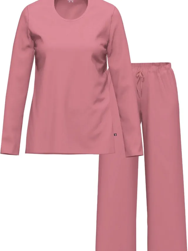 Ammann Dames shirt met lange mouwen, lange broek Night & Relax mauvewood