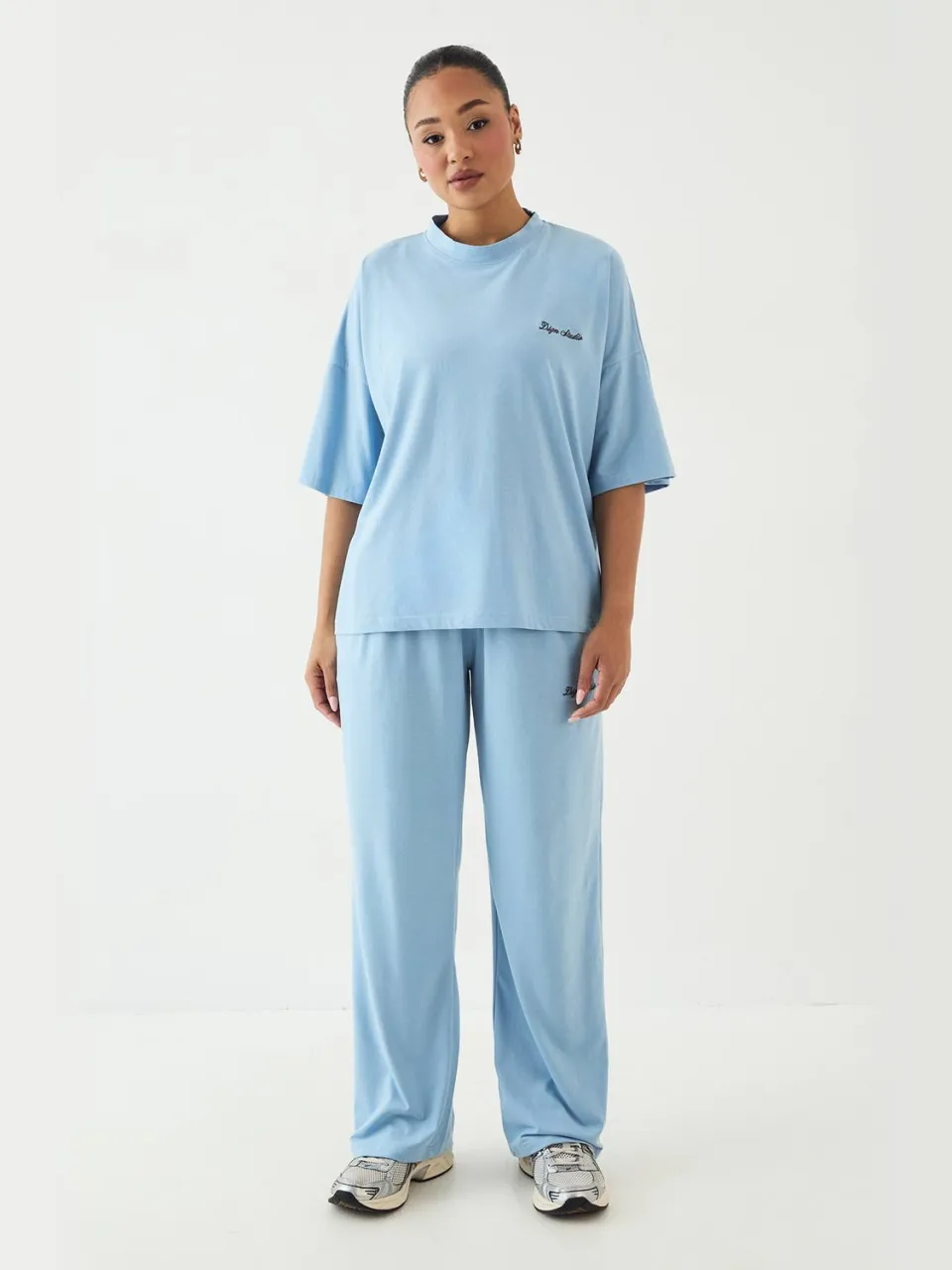 Dames Dsgn Studio Lounge T-shirt Met Korte Mouwen Oversized Superzacht lichtblauw, foto 2