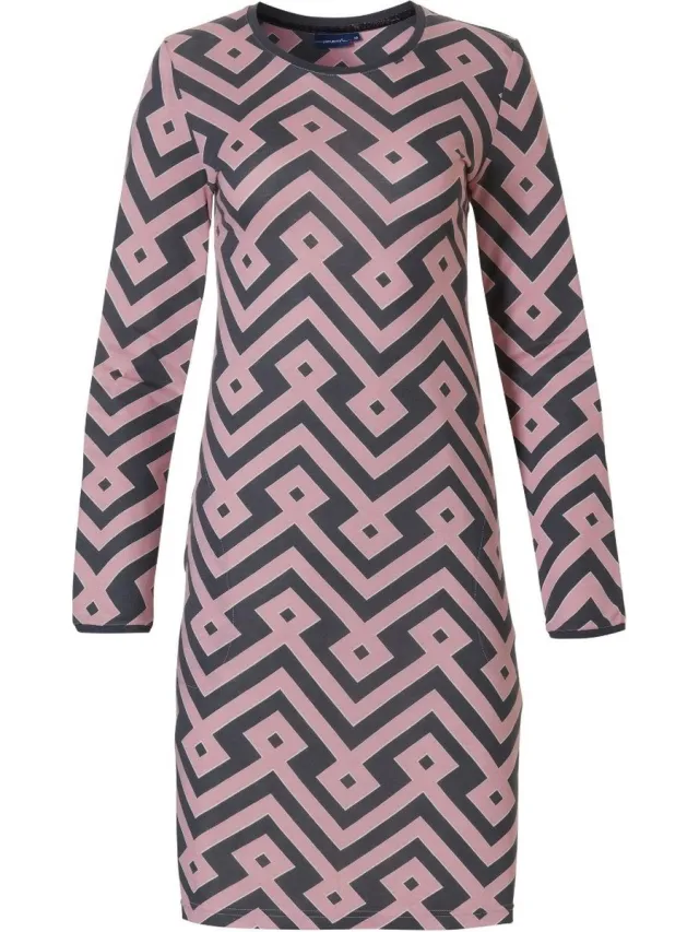 Pastunette Dames Nachthemd Graphic Mauve roze