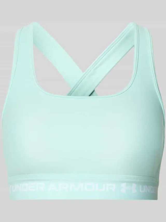 Under Armour Slim fit sportbeha met Logoprint mintgroen, foto 2
