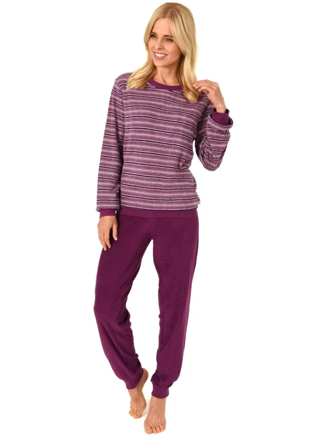 Normann Dames badstof pyjama - 291 201 13 902 rot