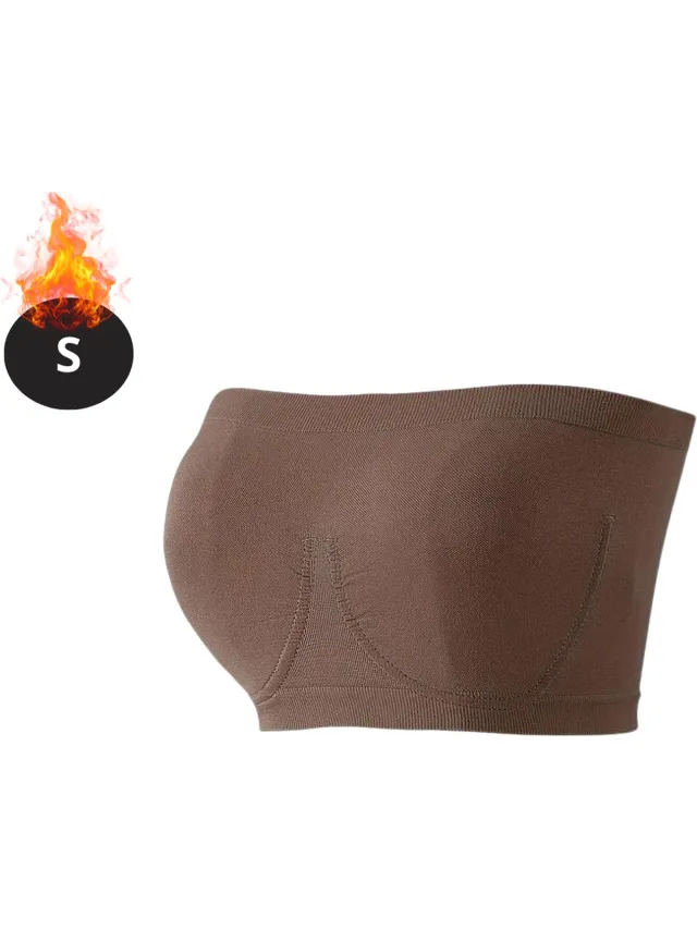 Livano BH Zonder Beugel - Zonder Bandjes - Push-up Bh's - Comfort Beha - Comfortabel - Sterk - Yoga - Dames - Donkerbruin
