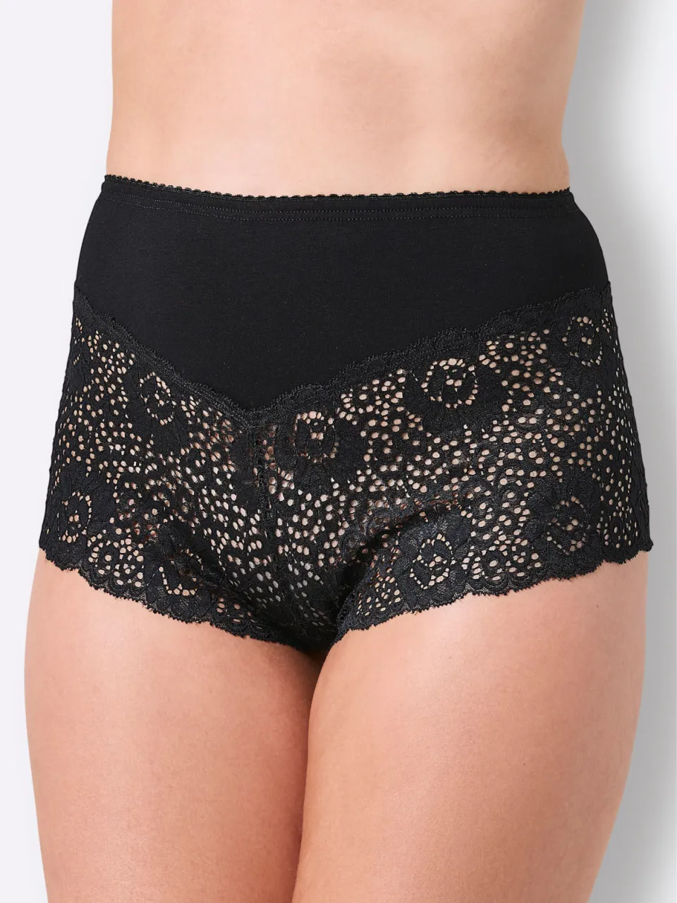 Tailleslip zwart met kant