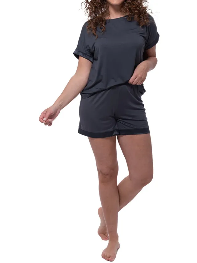 Mey Dames pyjama Pure Chic thunder grey
