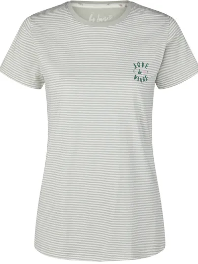 By Louise Dames korte pyjama set shortama gestreept Groen
