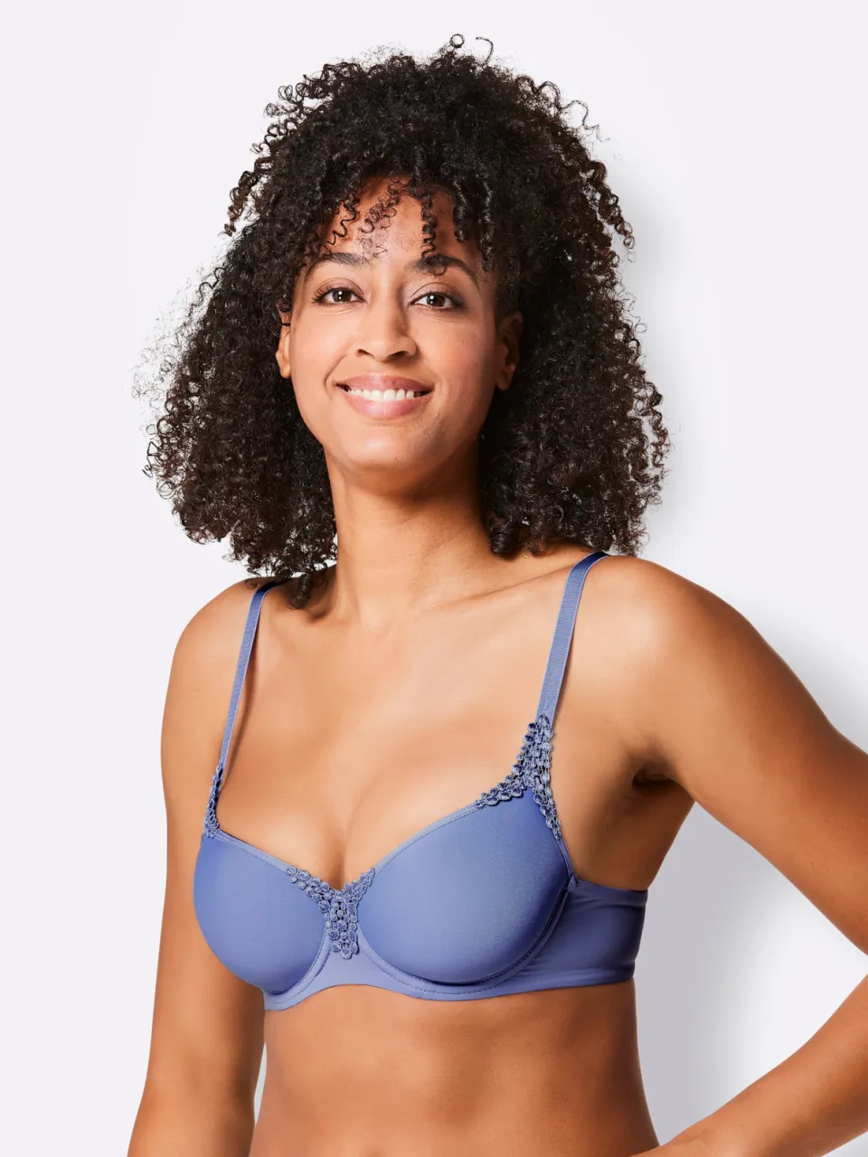 T-shirtbeha met beugel hemelsblauw