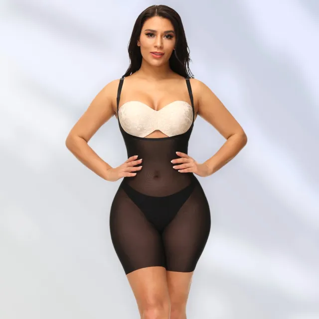 Wow Peach Seamless Slimming Bodysuit - Body Shaper - Shapewear - Corrigerende Body - Work out - Afslank - Zwart - Large