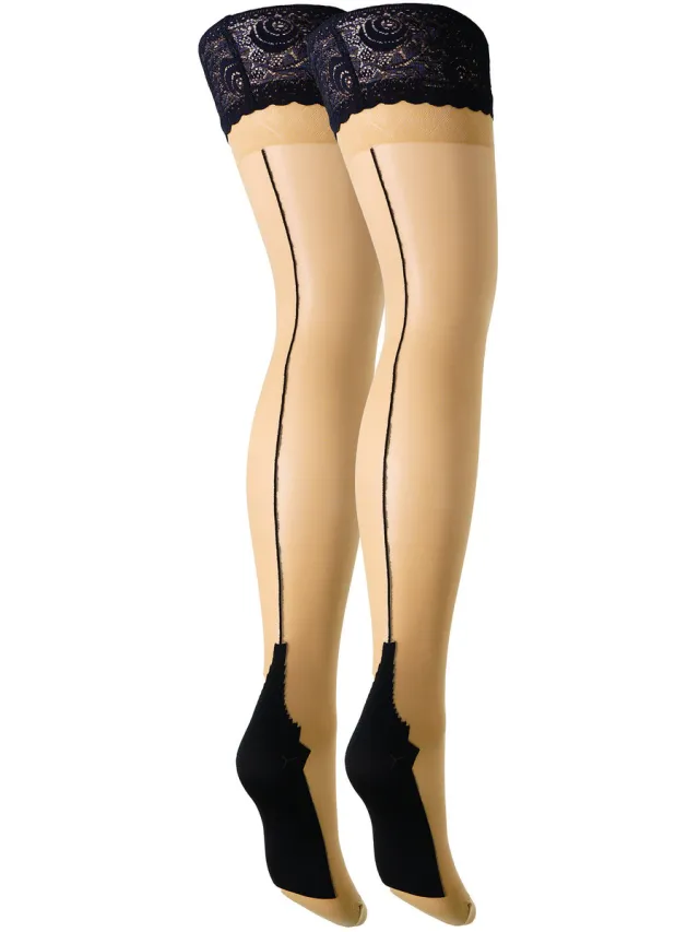 Trasparenze Panty’s/Kousen Trasparenze Autoreggente 20 Denari Pennac Roze